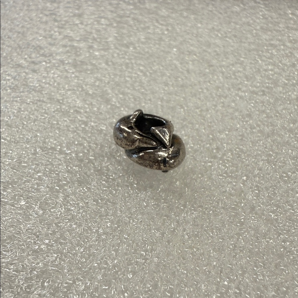 Sterling Silver 925 LAA TrollBead Troll Bead Dolphins Slide Spacer Charm